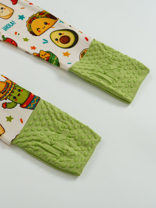 Taco Time – Foodie Bamboo Zipper Sleeper – With Grippers