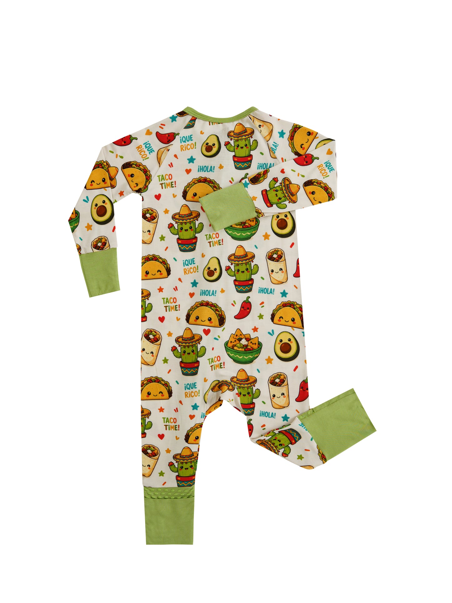 Taco Time – Foodie Bamboo Zipper Sleeper – With Grippers