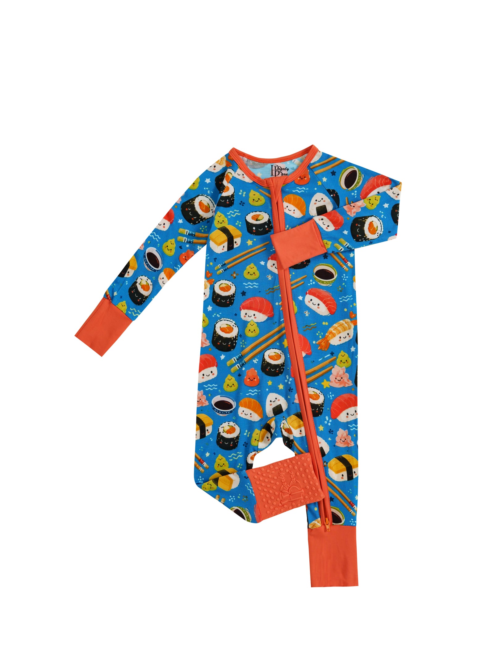 Try Sushi – Foodie Bamboo Zipper Sleeper – With Grippers