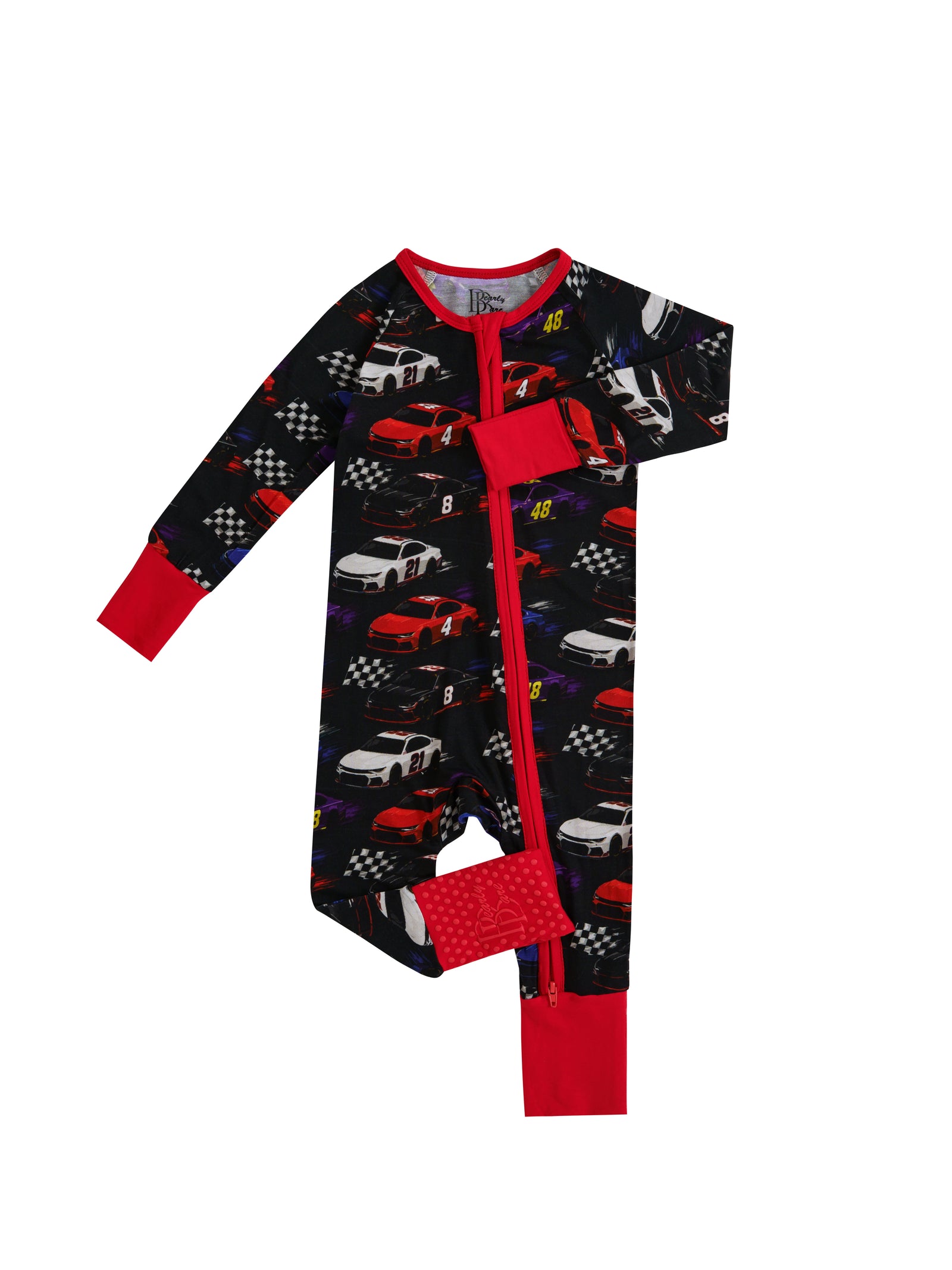 Hot Cars – Race Car Bamboo Zipper Sleeper – With Grippers