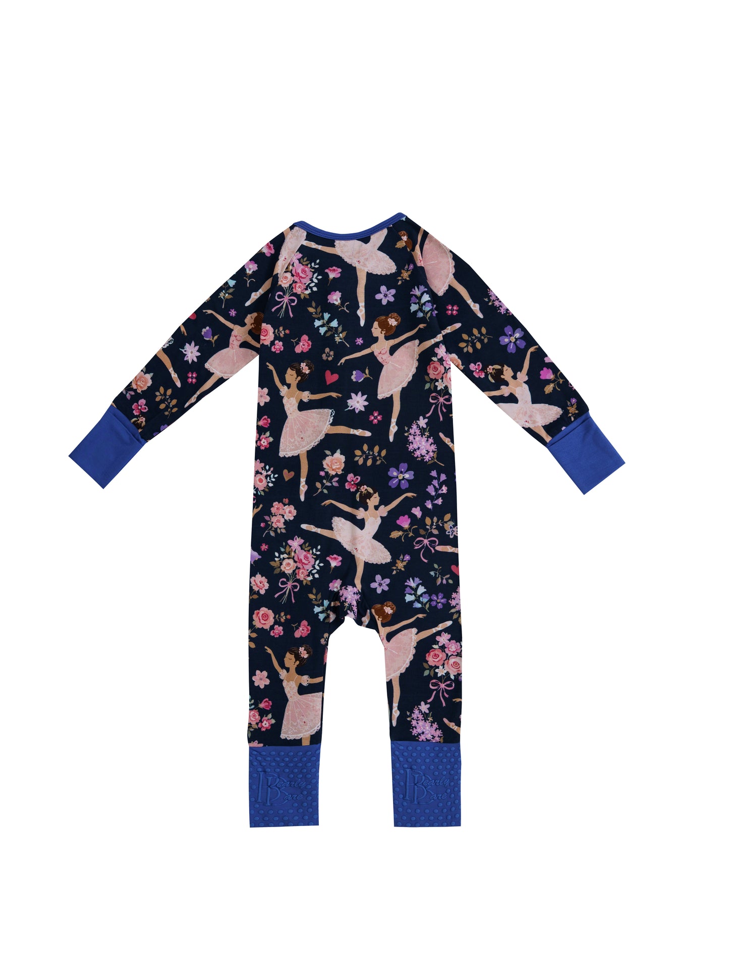 Midnight Ballerina Bamboo Zipper Sleeper – With Grippers