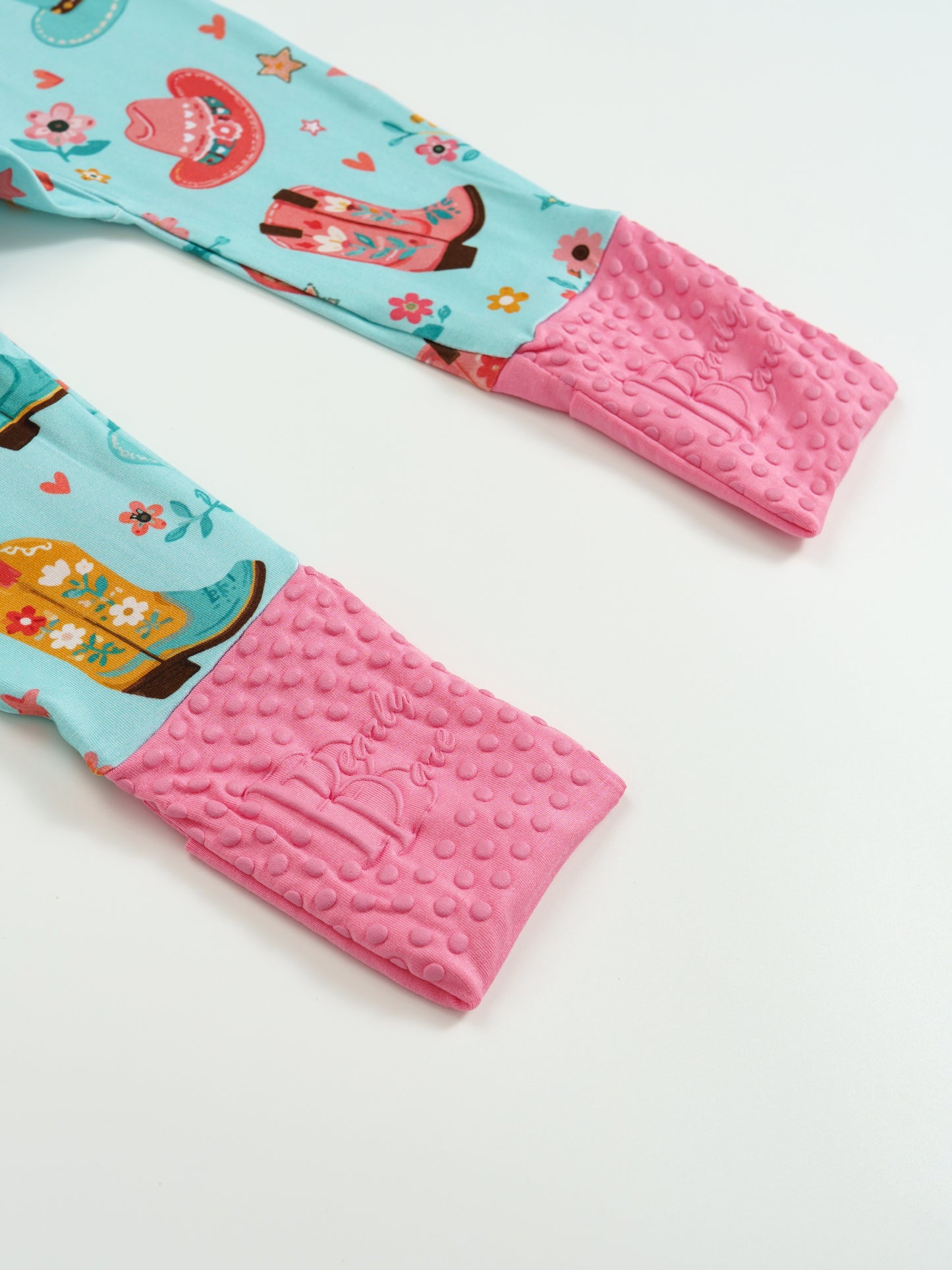 Cowgirl Cutie – Western Bamboo Zipper Sleeper – With Grippers