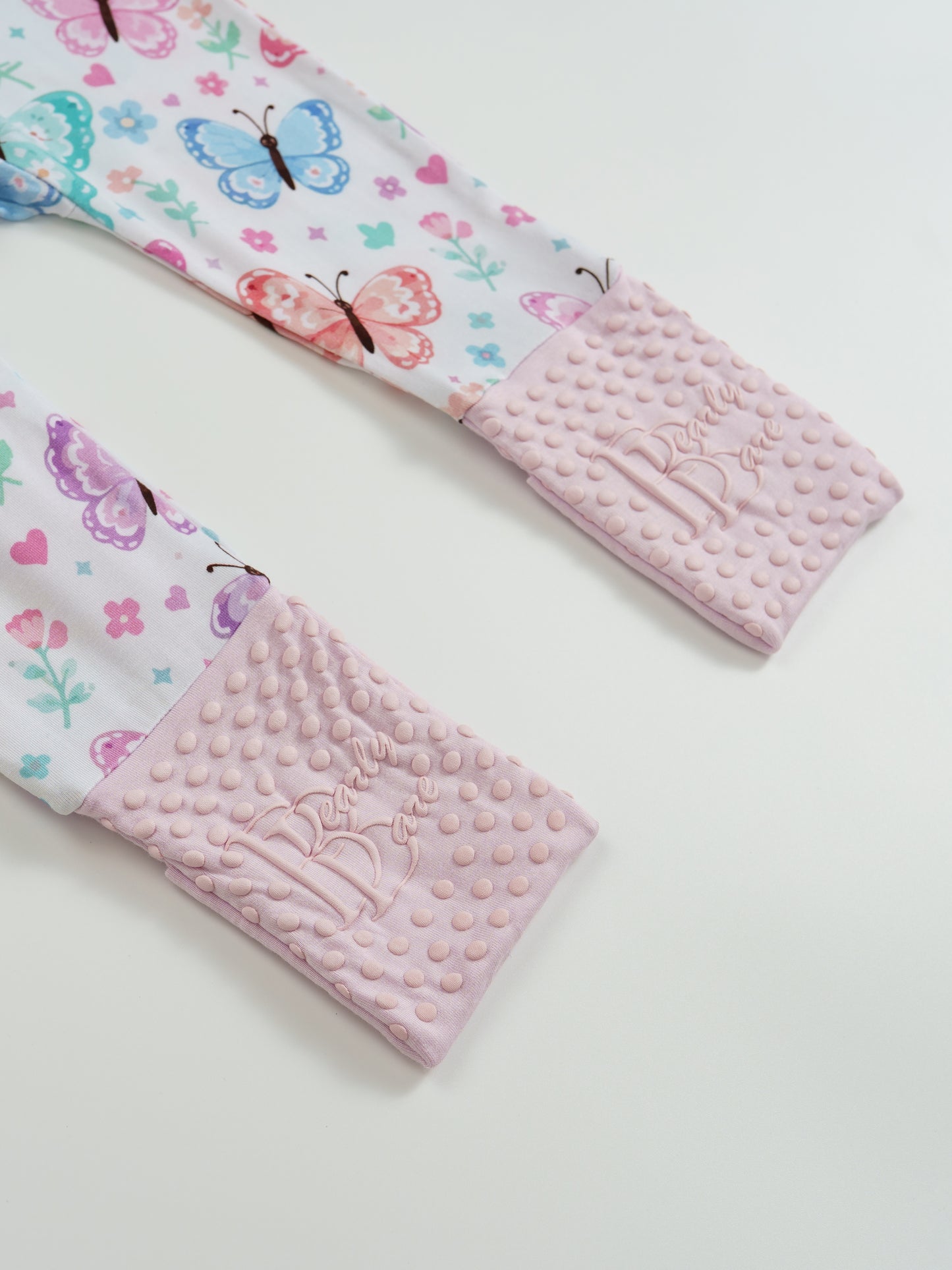 Butterfly Star – Butterfly Bamboo Zipper Sleeper – With Grippers
