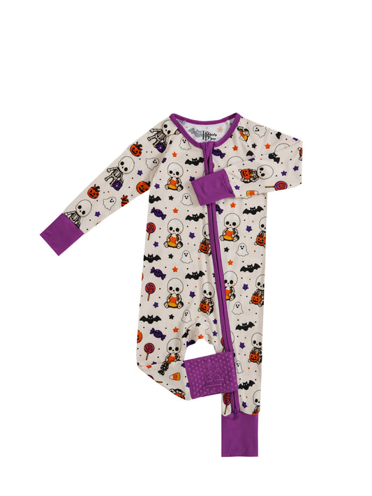 Spooky Snuggles – Halloween Bamboo Zipper Sleeper – With Grippers