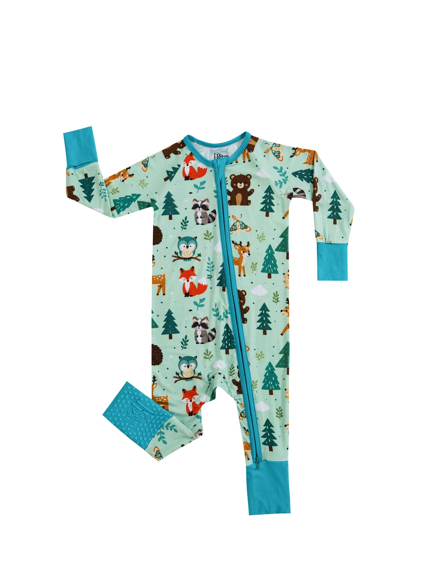Bear Hugs – Forest Friends Bamboo Zipper Sleeper – With Grippers