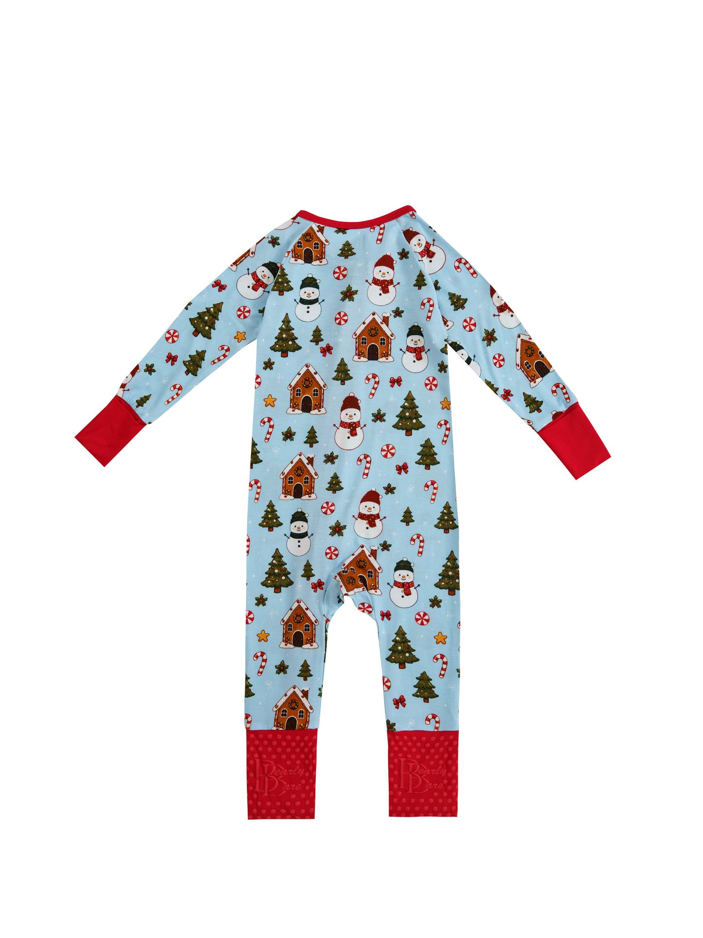 Christmas Cottage – Holiday Bamboo Zipper Sleeper – With Grippers