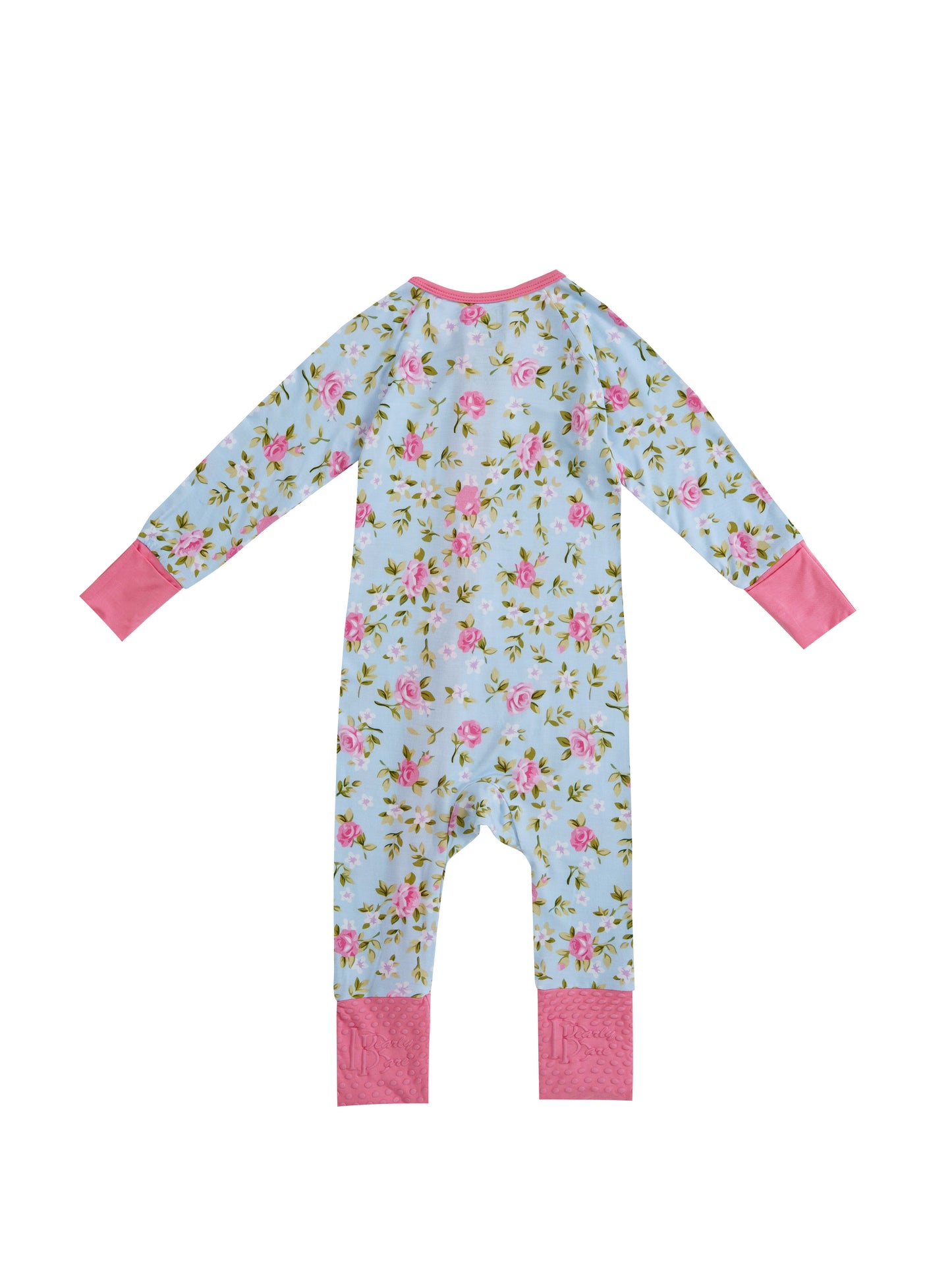 Rosie Bloom – Floral Bamboo Zipper Sleeper – With Grippers