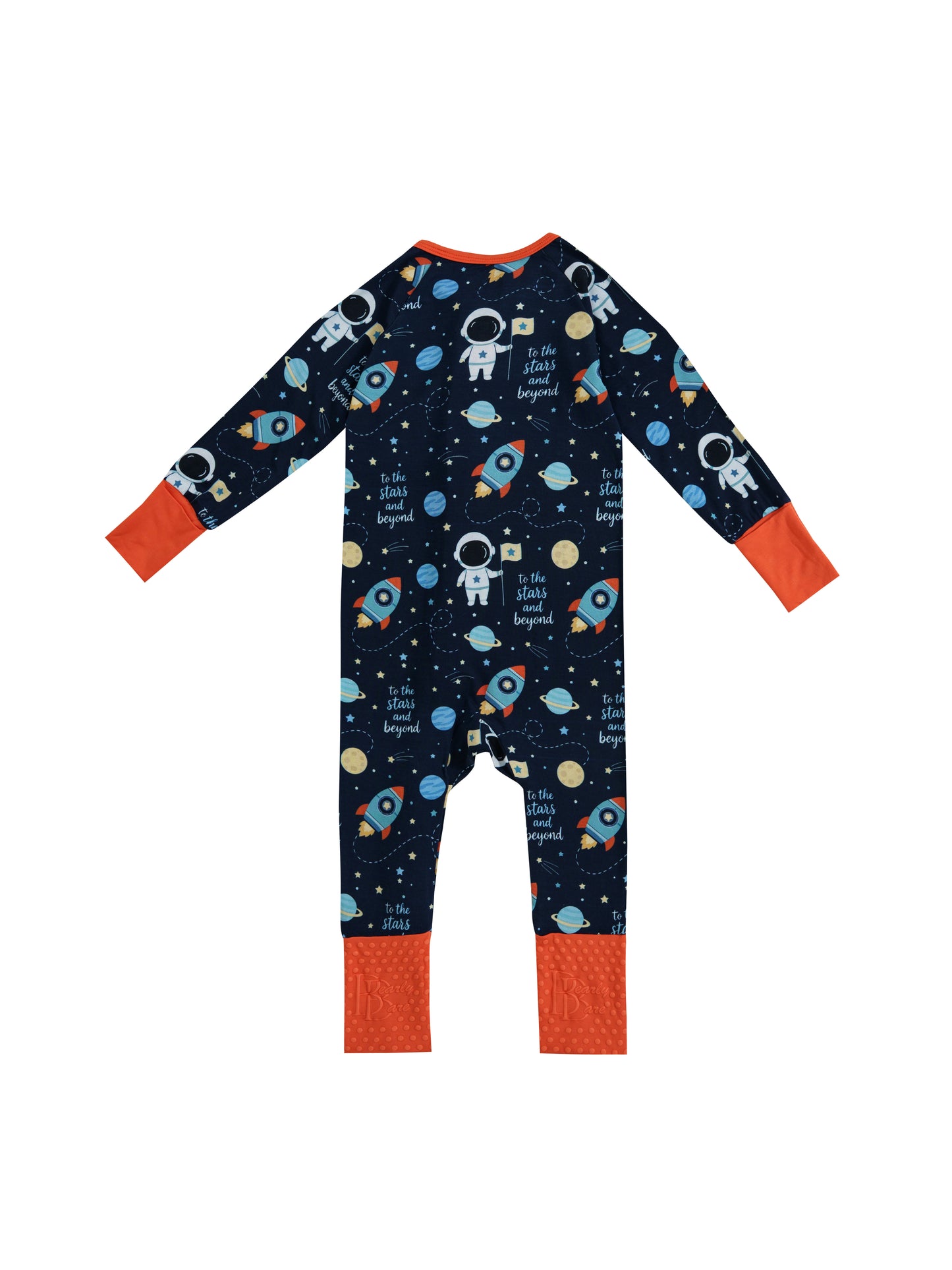Astronaut Boy Bamboo Zipper Sleeper – With Grippers