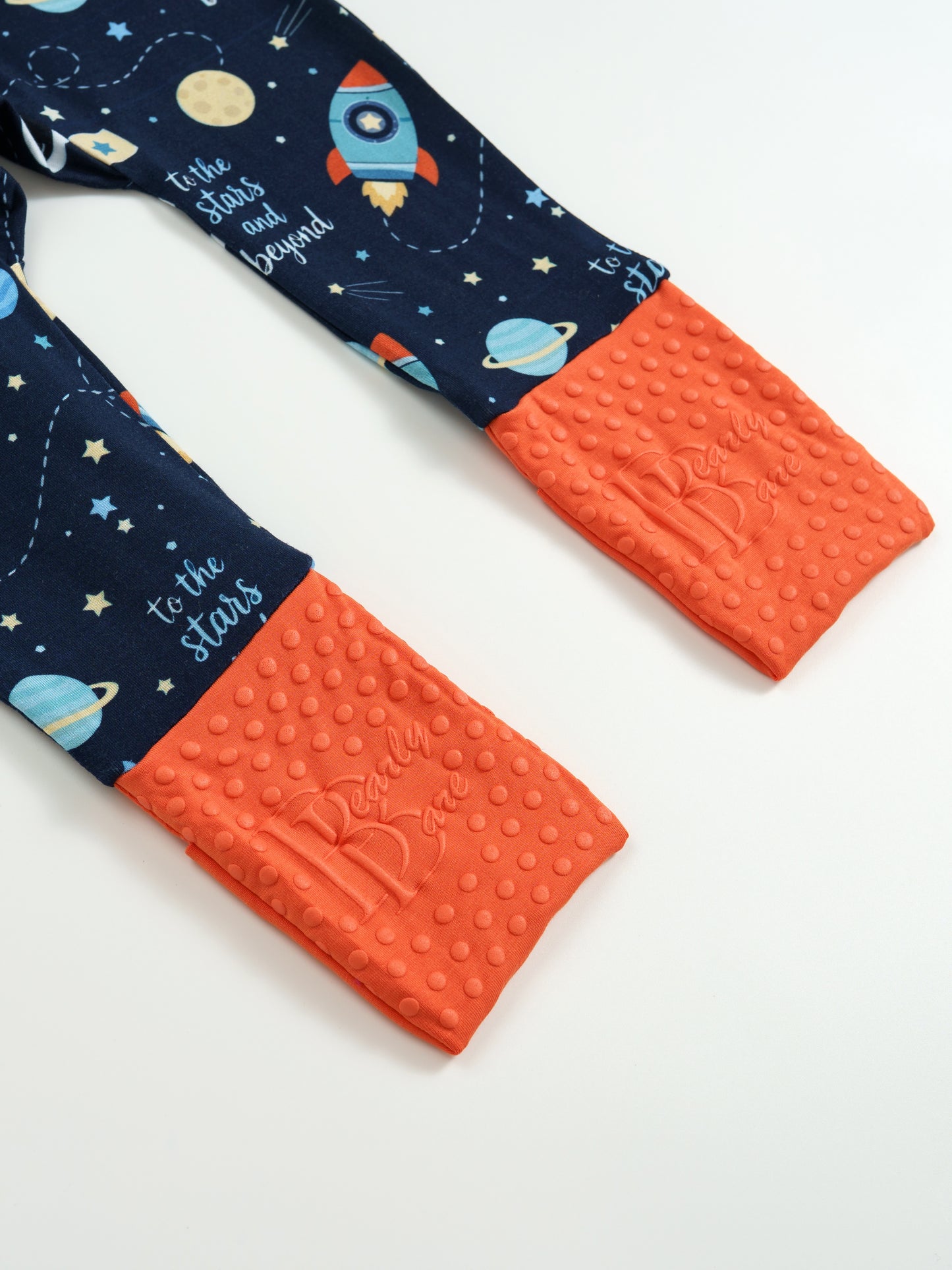 Astronaut Boy Bamboo Zipper Sleeper – With Grippers