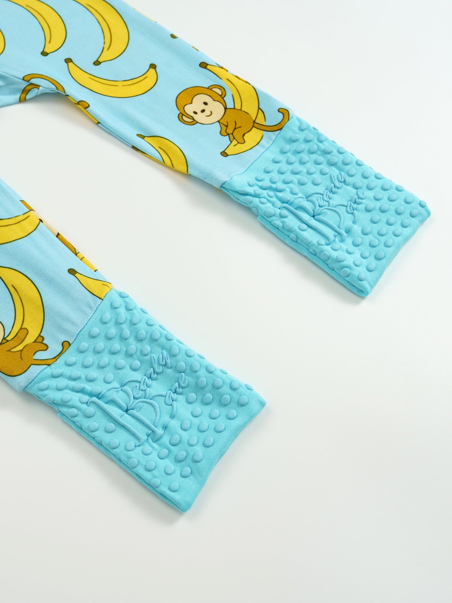 Banana Buddies – Playful Monkey Bamboo Zipper Sleeper – With Grippers