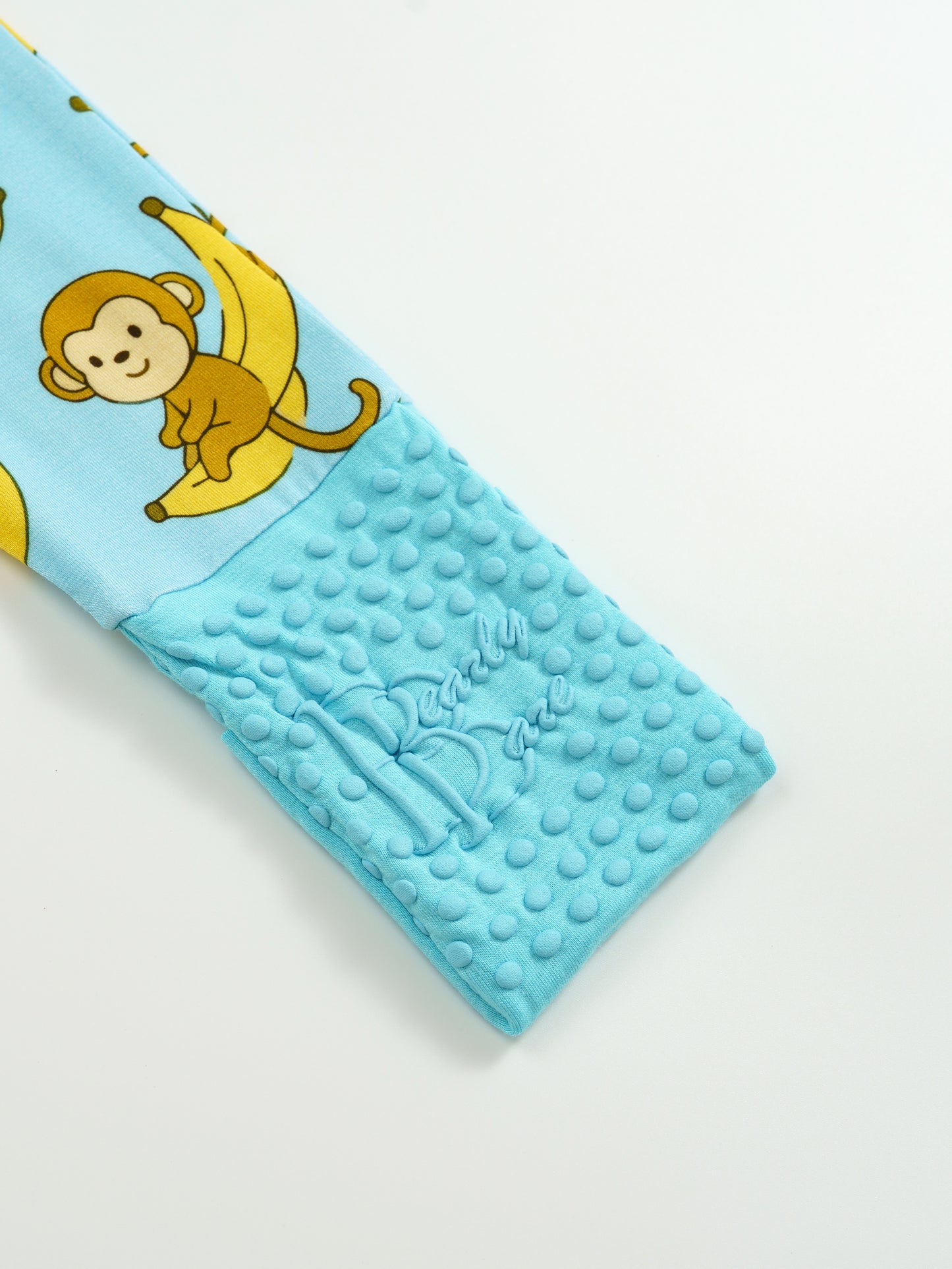 Banana Buddies – Playful Monkey Bamboo Zipper Sleeper – With Grippers