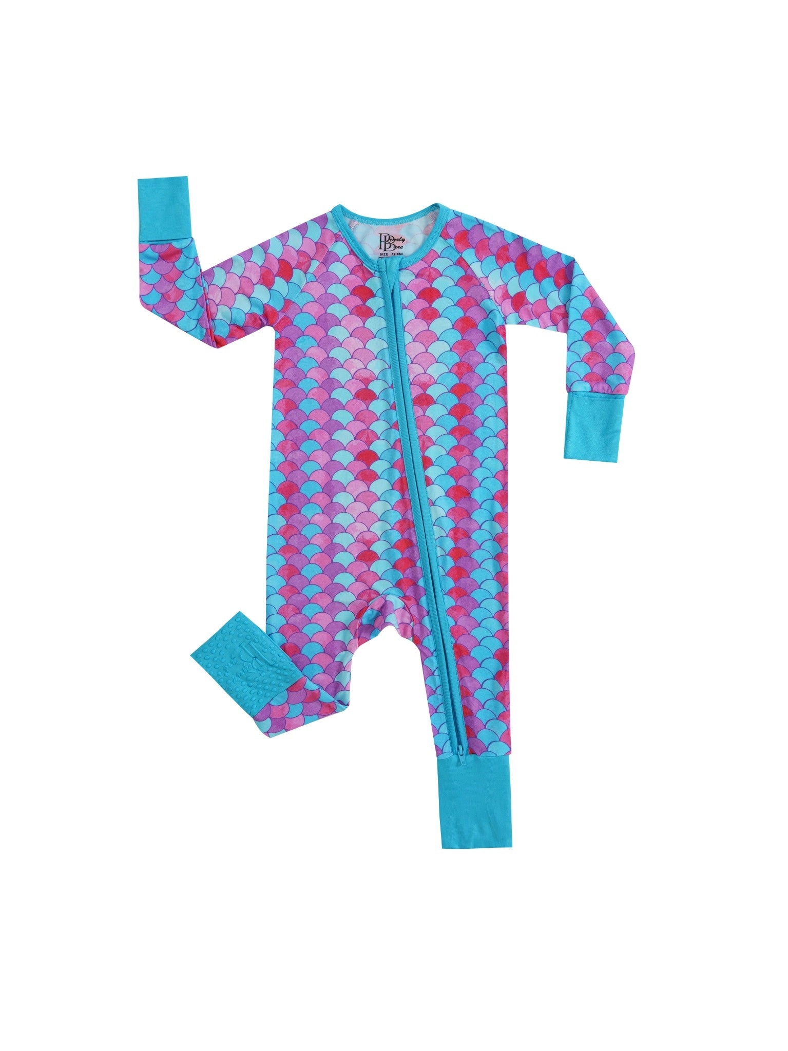 Mermaid Magic – Mermaid Bamboo Zipper Sleeper – With Grippers