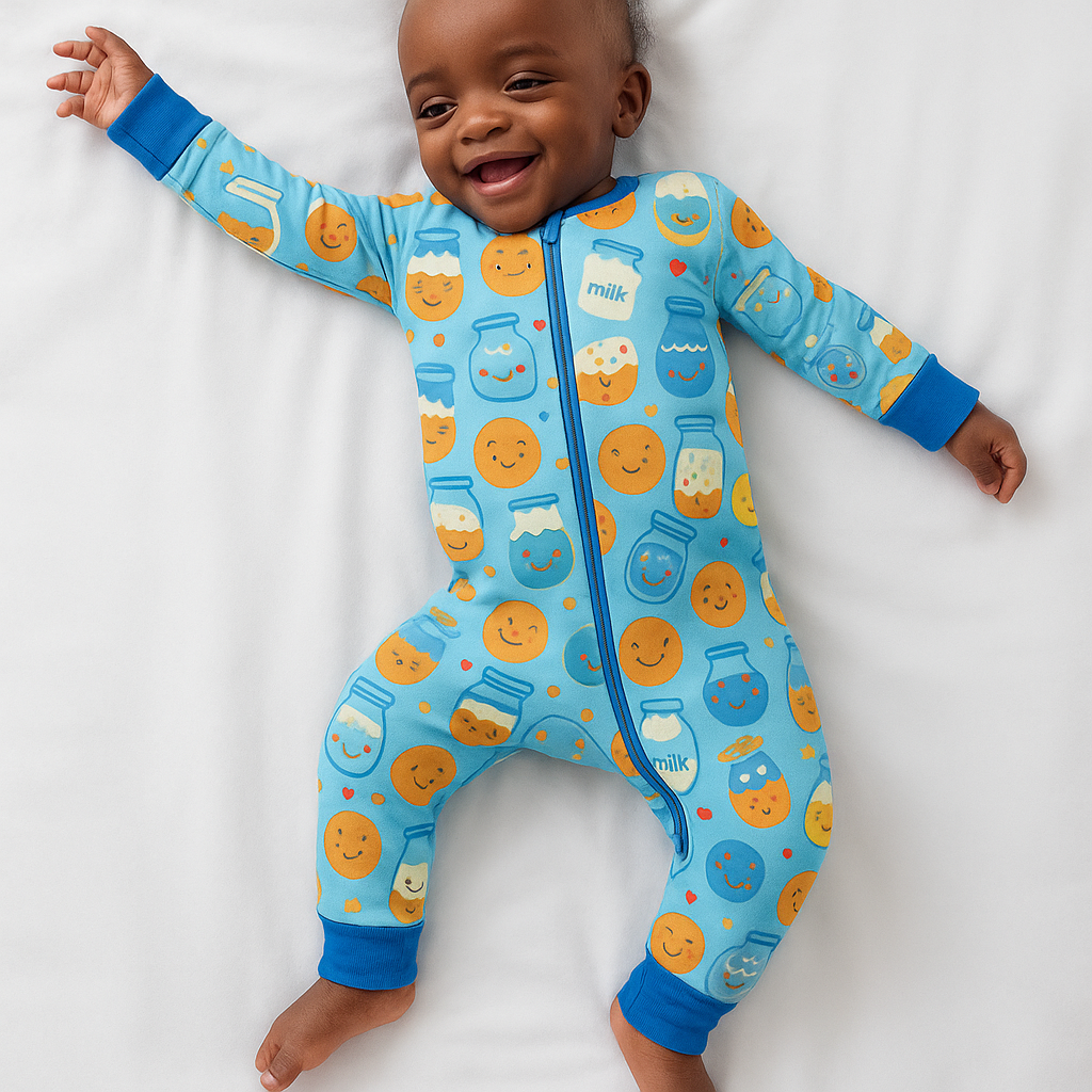 Milk & Cookies Party Baby Onesie