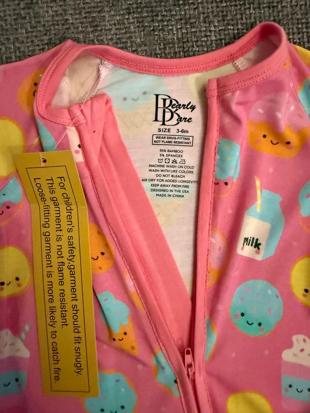Donut & Cream – Dessert Themed Pink Baby Onesie