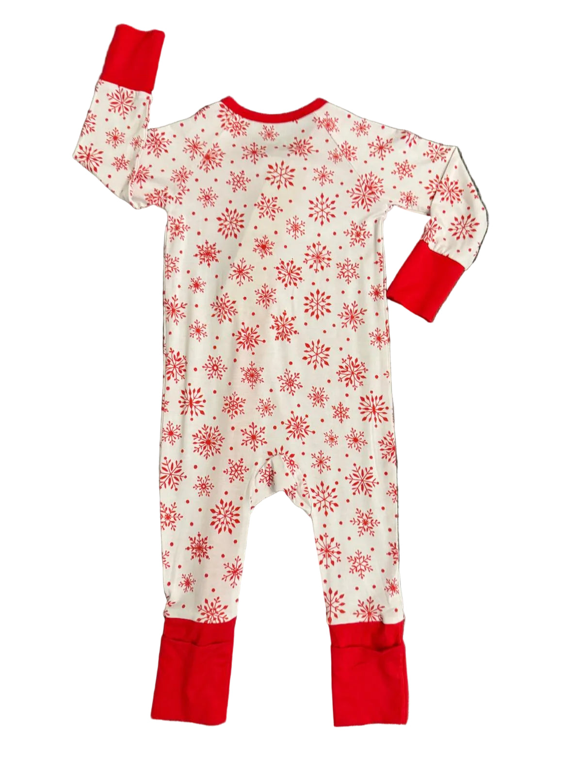 Snowflake Sparkle – Festive Baby Pajama Onesie